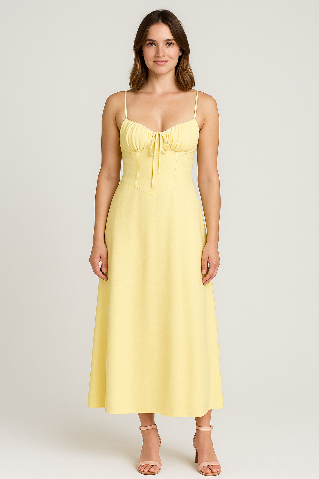 Ärmelloses Maxikleid mit eleganter Schnürung für Damen