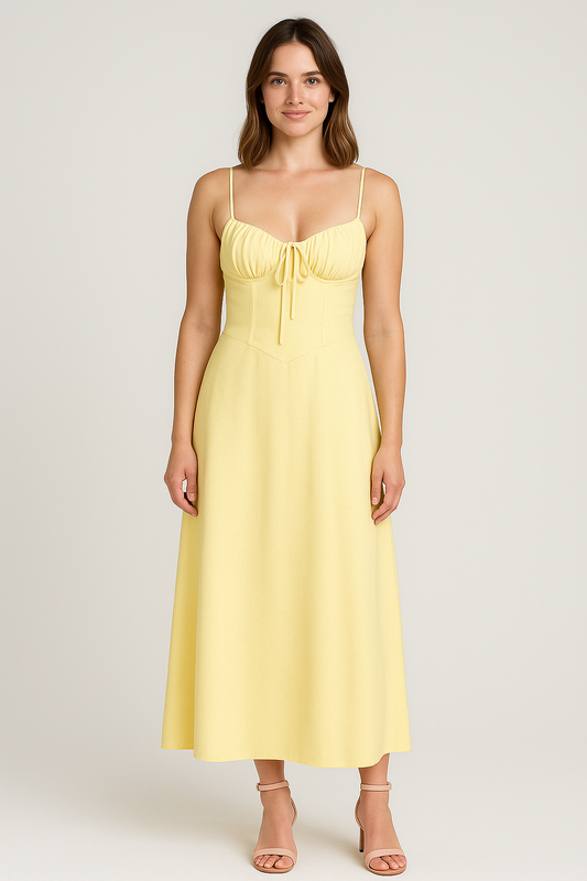 Ärmelloses Maxikleid mit eleganter Schnürung für Damen