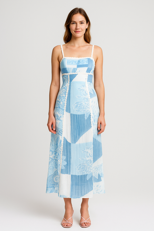 Schulterfreies Maxikleid mit Blumenmuster für Frauen